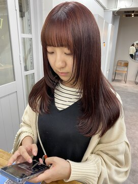 ヴェルダ 池袋店(verda) 顔まわりレイヤー×オレンジブラウンカラー