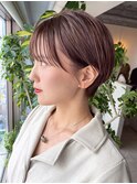 艶髪質改善ケアブリーチ韓国風酸性ストレート顔まわり前髪大人