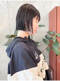 切りっぱなしボブ×透明感カラーR-40