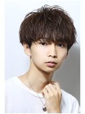 ナチュラルスパイラルツーブロック刈り上げマッシュ