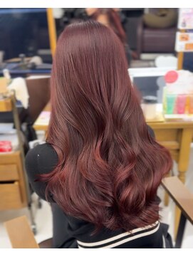 ハピネス 梅田茶屋町店(HAPPINESS) 韓国ヘア/レイヤーロング/髪質改善/ブリーチなし/ピンクブラウン