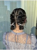 お呼ばれヘア 大人きれいめツイン ボブ ミディアム