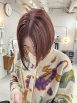 ヘアー アイス カンナ(HAIR ICI Canna)&nbsp;大人女子／コンパクトボブ／お手入れ簡単／ピンクベージュ