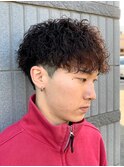 プードルパーマメンズカットスパイラルパーマツイスパ波巻き