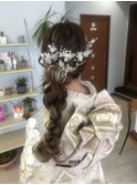 編み下ろしヘア