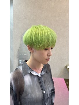 ロンド レア 天神大名店(Lond Le’a) ミディアムヘア/フェイスフレミング /暗めカラー/デザインカラー