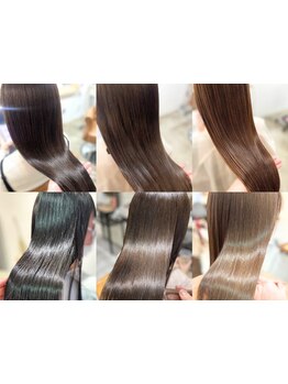 カラーをするなら最小限のダメージで♪こだわり商材×技術でカラーがより映える☆髪質改善カラーが人気◎