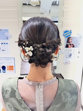 結婚式ヘア/パーティーセット/ヘアセット/シニオン