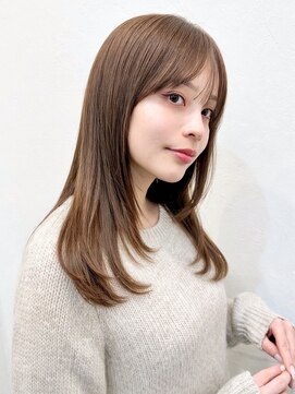 ボタンヘアー 日吉(BoTaN HAIR) ナチュラルストレート/縮毛矯正/シアベージュ/エアストレート