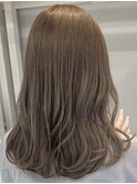 ブリーチなし ミルクティーベージュ 透明感カラー 髪質改善