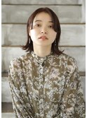 切りっぱなしボブ×ナチュラルブラウン