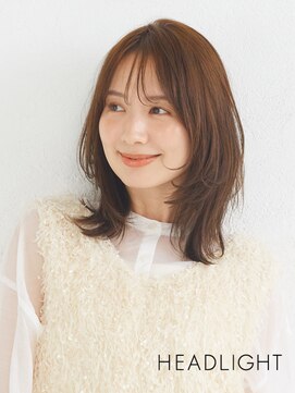 アーサス バイ ヘッドライト 立川店(ursus by HEADLIGHT) 小顔魅せ韓国ミディアムレイヤー大人似合わせ前髪ありイメチェン