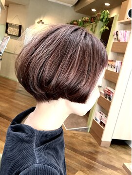 ヘアー カフェ コトノハ(hair cafe kotonoha) 【コトノハ】マッシュルームヘア小顔ワンカールダスティーピンク