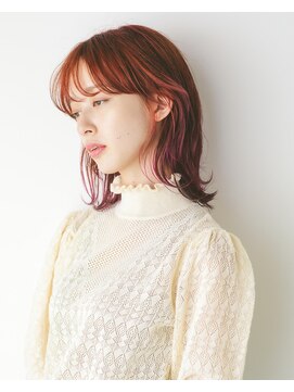 オト(Oto) ラズベリーピンクのミディアムスタイル