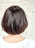 丸さのある女の子らしいボブ