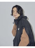 デザインカラー/レイヤーカット/オリーブベージュ/ウェットヘア