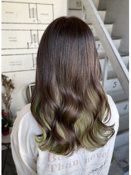 ホワイトルーム(White Room) 【くすみ系オリーブ】インナーカラー