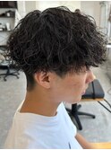 波巻きスパイラルパーマメンズマッシュパーマツイストパーマ