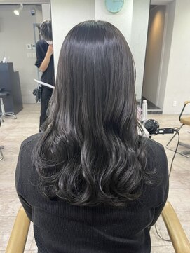 アジールヘア 所沢プロペ通り店(agir hair) ネイビーブルーブラックストレートロング所沢