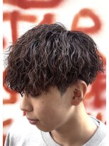 メンズフィール 東梅田店(MENS FEEL) 【標準】ツイストスパイラルパーマ×マッシュ MENSFEEL東梅田店