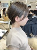 ショートボブ髪型20代30代前髪あり前髪なし面長丸顔【荒牧】AY