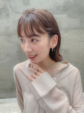 ロンドシエル 横浜(Lond ciel) イメチェン外ハネボブ美髪ワイドバングミディアムレイヤーカット