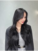 ワンホンヘア/レイヤーカット/網紅ヘア／韓国ヘア/黒髪