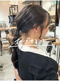 透明感オリーブカラー＋簡単アレンジ