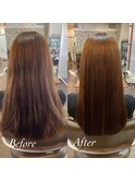 弱酸性縮毛矯正エアーストレート×PiM濃密ヘアエステ