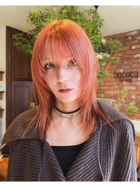 キャロルガーデンズ ボコカ 表参道(Carroll Gardens bococa) 【azu】ブリーチ ダブルカラー オレンジ