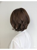 【Gluck hair design】オリーブベージュ×ミディアムボブ