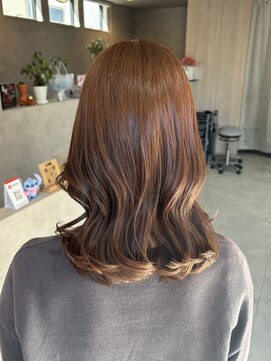 クラゲヘアー/小顔に見せるヘア/ココアベージュ/佐賀