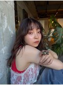 【梅田】ブリーチなしのカシスレッドヘアカラー