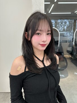 ロンド マーレ 天神大名店(Lond mare) 黒髪/オリーブグレー/小顔/ココアベージュ/レイヤーカット