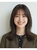 ミディアムヘアー/ココアグレージュ/小顔/髪質改善/獨協大学前