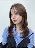 小顔見せ×透け感レイヤーくびれミディ