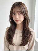 髪質改善ブリーチなしカラー顔まわりレイヤー小顔カット