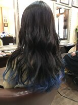 ヘアーワークス ジジ(HAIR works JIJI) 裾カラーBlue