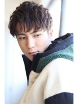 ソイクフ(SOY KUFU)&nbsp;大人20代30代40代MEN’SHAIRアッシュブラックマッシュパーマ