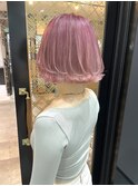 【人気デザインカラー☆】ぱつふわハイトーンピンクボブ☆