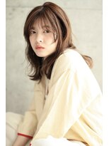 ファム(FAM)&nbsp;ウェーブ パーマ ショコラベージュ シースルーバング　代官山