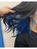 ヘアーグランデシーク(Hair Grande Seeek)&nbsp;ダブルカラーインナーカラー原色ブルー☆