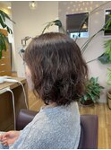 ウェーブが決めての、大人ルーズウェーブ
