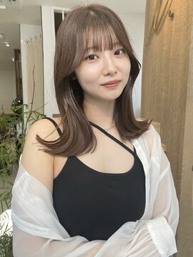 ビューエヒメ(VIEW EHIME) 韓国×顔まわりカット×レイヤーカット×グレージュ