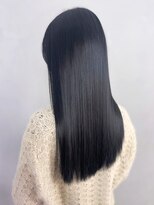 アイティーバイアルバム 松戸店(IT by ALBUM) ブルーブラック髪質改善カラー_斜めバンググレージュ_ba441391