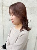 【顔周り似合わせカット】【暖色ブラウン】
