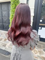 エミス バイ メルト 吉祥寺(emis by melt)&nbsp;【堀惠】ピンクブラウンレッドブラウンロング韓国風コテ巻き