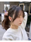 韓国レイヤー/韓国風/ボブ/髪質改善/黒髪/ブリーチなし〔池袋〕
