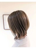 大人世代のショートボブウルフカット