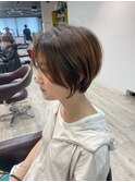ショート/ブラウン系カラー/前髪/トリートメント/ブリーチなし